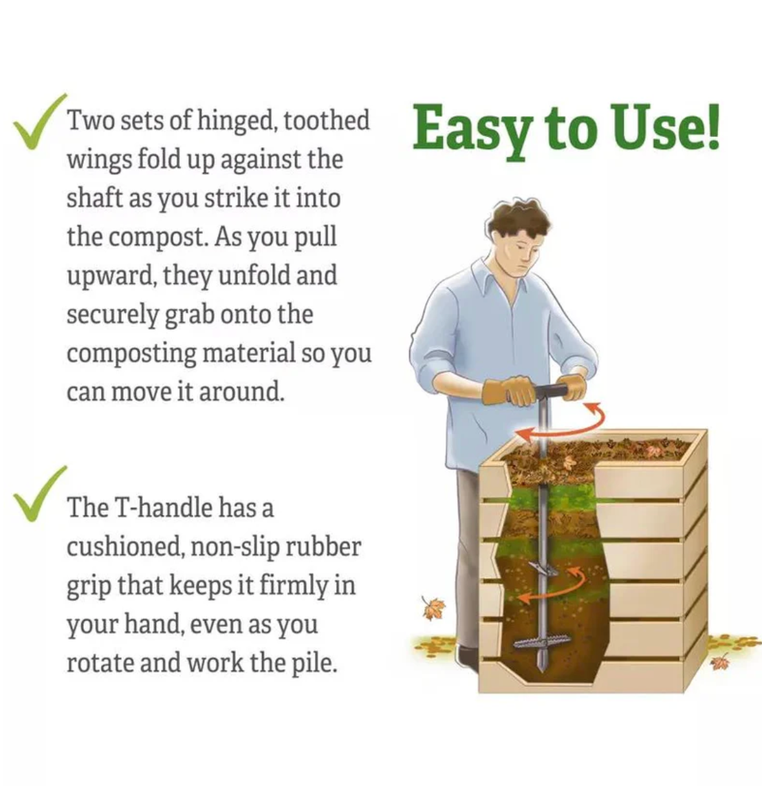Double-Up Compost Aerator
