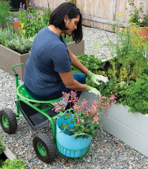 Deluxe Tractor Scoot with Bucket Basket